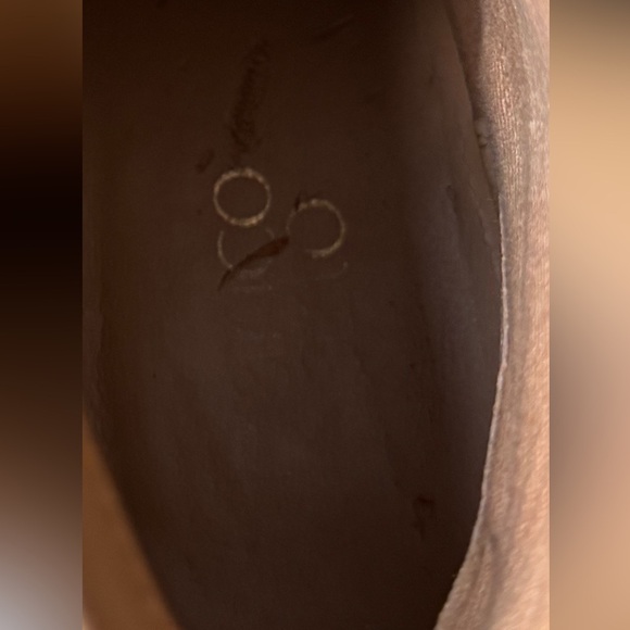 Franco Sarto Size 9M Suede Tan Cognac Wedge booties. - Picture 10 of 16